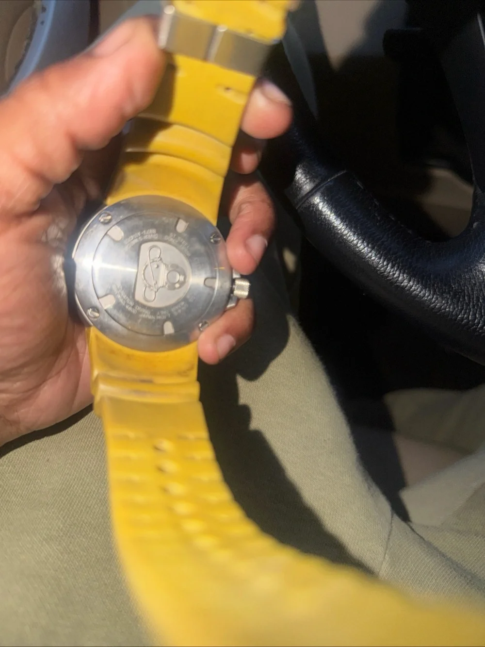 Citizen Men’s Blue Dial Yellow Strap Dive Watch